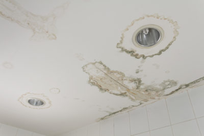 water stains on ceiling