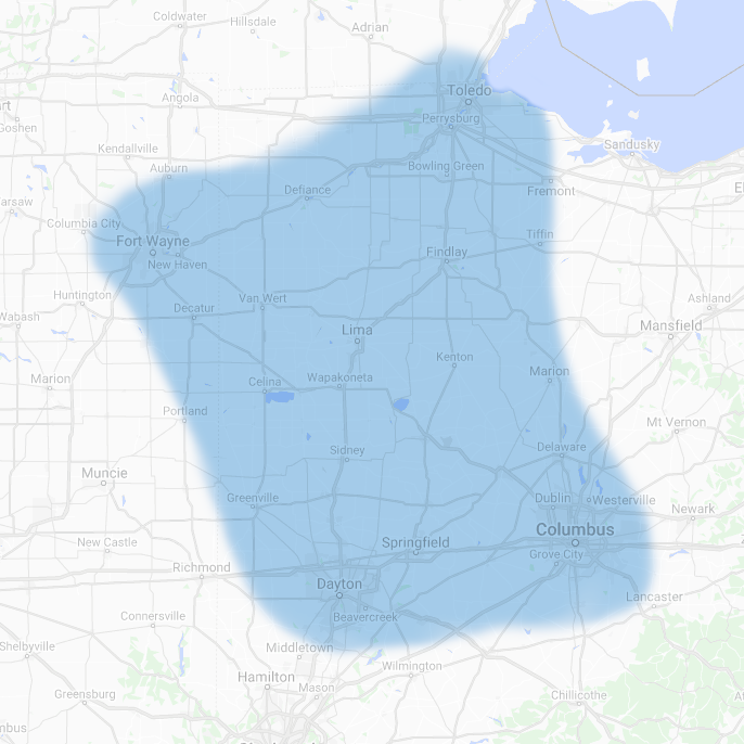 Ohio/Indiana/Michigan Service Area